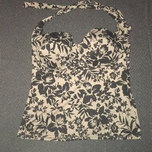 Victoria’s Secret swim green floral tankini 34D